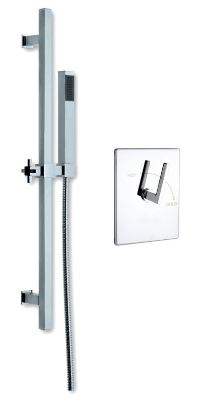 Système de douche complet thermostatique Crisp, Chrome poli