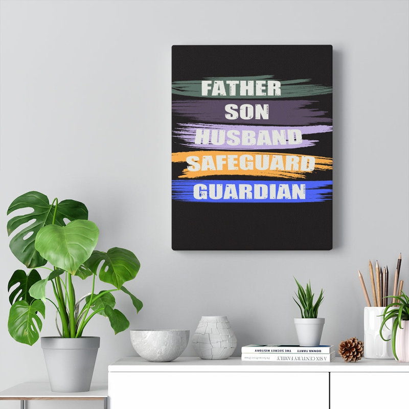 Father Safeguard Guardian - Wrapped Canvas Print