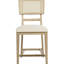 Table contemporaine 8 en chêne beige, table rectangulaire et chaises rembourrées pour la décoration de la salle à manger