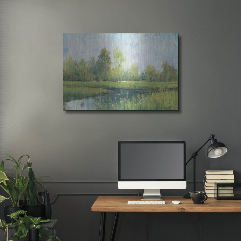 Lark Manor 'Tranquil Park I' by Tim O'Toole, Metal Wall Art, 36"x24"