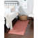 Everyday Solid Machine Woven / Power Loomed Performance Rust Red Rug