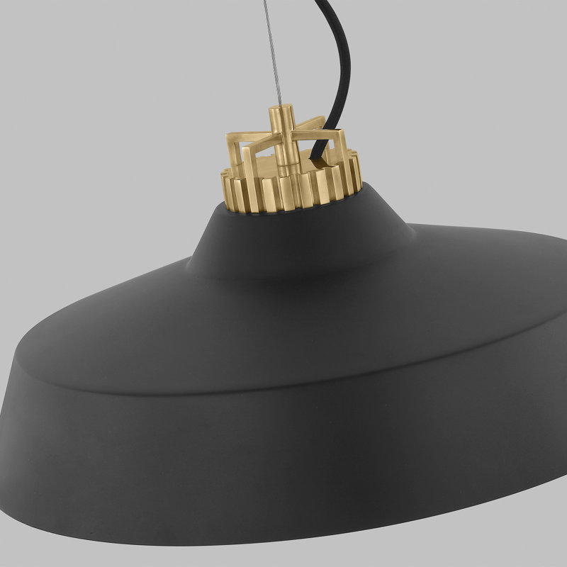 Forge 1 - Light LED Pendant, Nightshade Black, 10.7" H x 24" W x 24" D