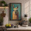 Llama Portrait Boho 1 Piece Wrapped Canvas Wall Art-2091671381-2091671391