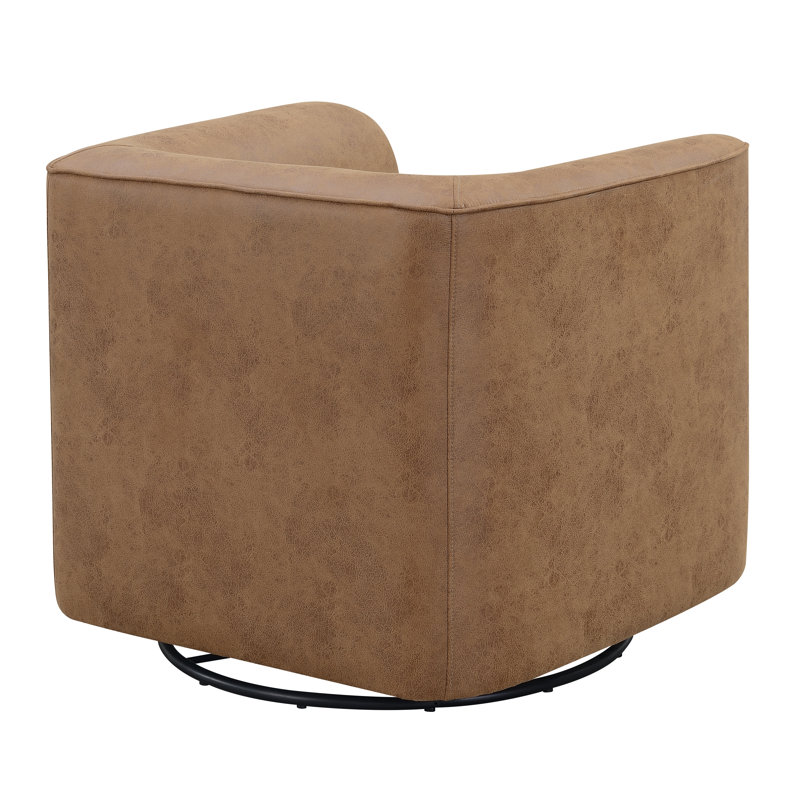 Cordoba Upholstered Swivel Barrel Chair - Modern Style