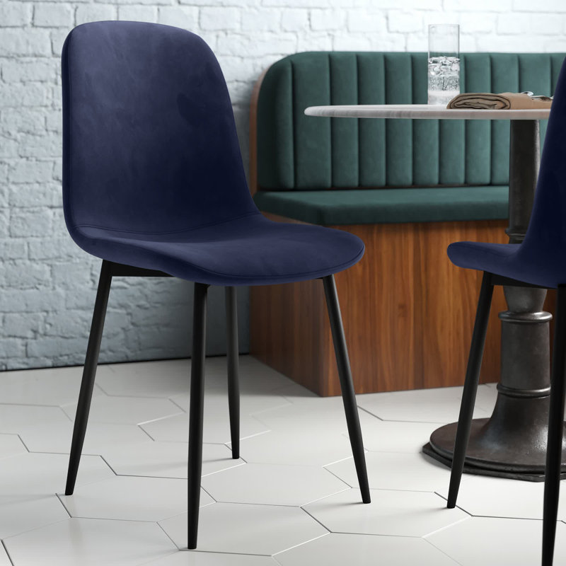 Chaise d'appoint Cintia, Bleu marine / lac argent