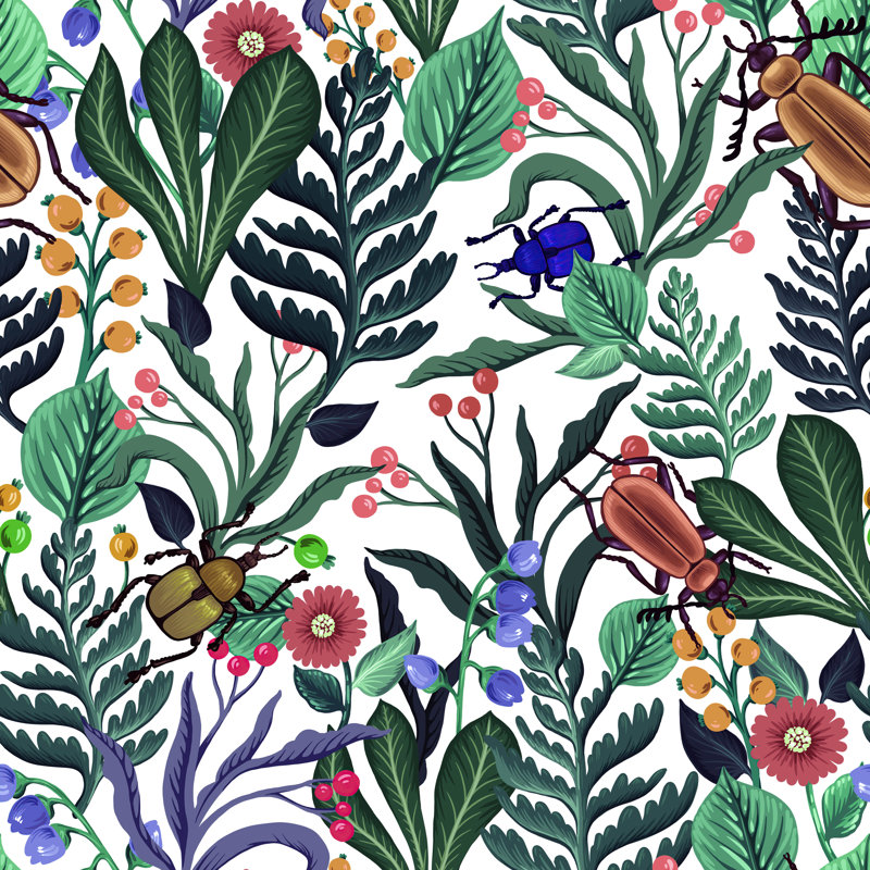 Floral Tile, 18.75" L x 25" W, Paper