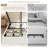 Hydraulic Lift Up Storage Platform Bed, Upholstered In Corduroy,No Spring Box Needed-2126134705-2126134704