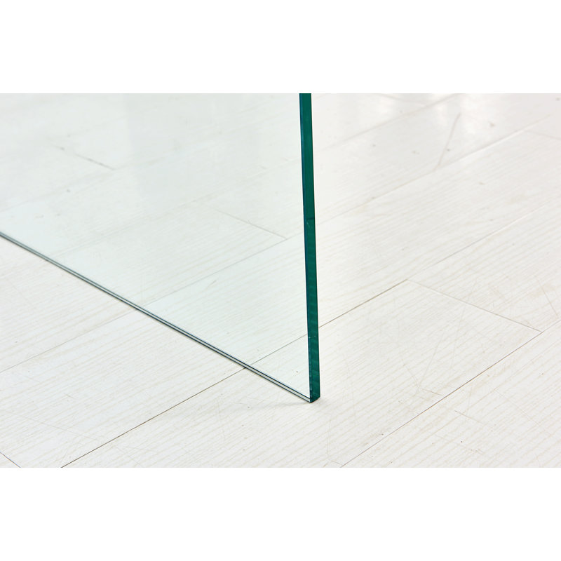 Table de bout polyvalente en verre trempé transparent pour divers réglages