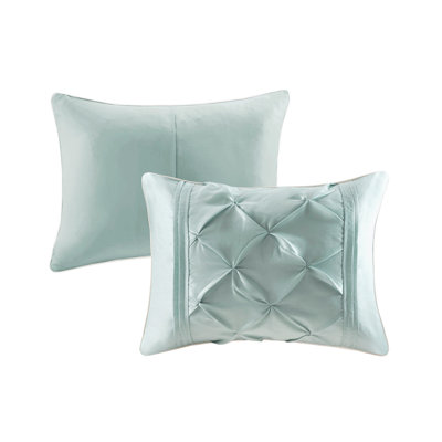 7 Piece Tufted Comforter Set Seafoam