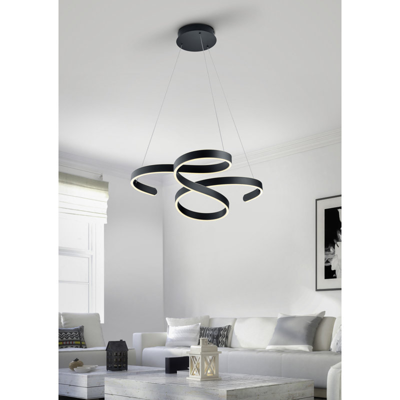 Somers 1-Light Unique LED Chandelier, Anthracite