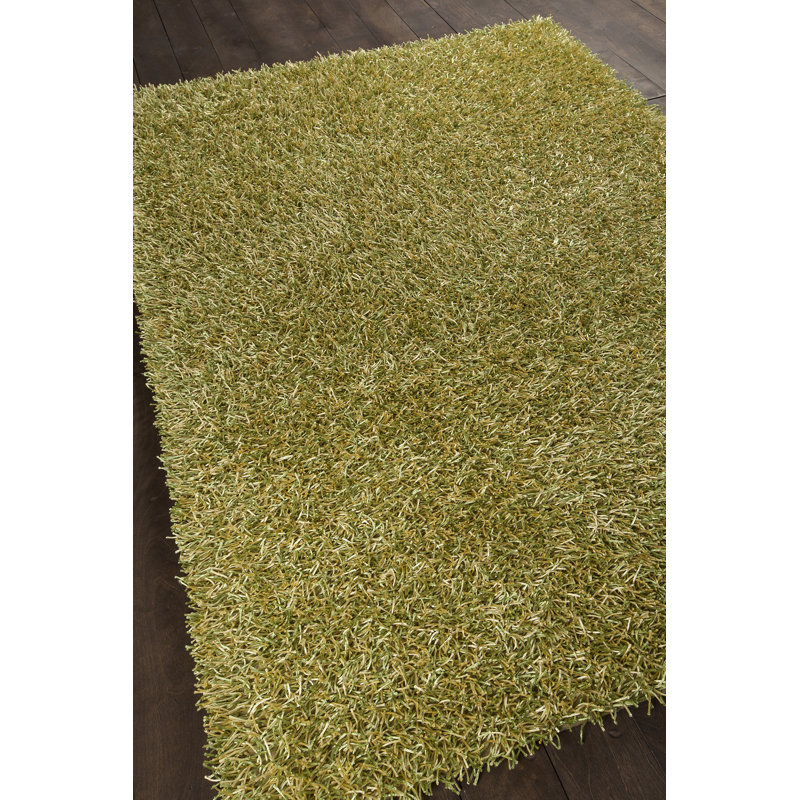 Tapis contemporain tissé à la main Everly Quinn Fanetta - vert / jaune, Rectangle 7 pi 9 po x 10 pi 6 po