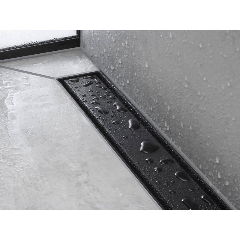Hansgrohe RainDrain Match Trim Zero/ Tile 39 3/8" with Height Adjustable Frame, Chrome