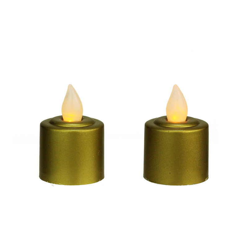 Unscented Flameless Votive Candle, Gold