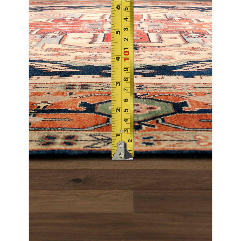 Oriental Area Rug in Navy, Rectangle 8' x 9'11"