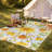 Frankin Washable 6X9 Orange Floral Outdoor Rug, Non Slip Quick-Dry Mesh Rug for Outside-344655184
