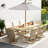 Whittlesey Rectangular Aluminum Dining Set with Cushions-408572169-408572174