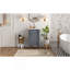 Meuble-lavabo moderne de 18 pouces avec lavabo, meuble de rangement moderne avec porte, meuble de salle de bain autoportant pour petit espace, meuble-lavabo simple avec tablette réglable-660038268
