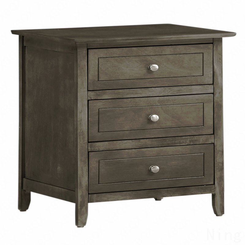 Table de chevet transitionnelle, Gris