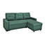 Canapé-lit modulaire convertible en forme de L, mobilier d'appartement élégant, canapé-lit escamotable pour petits espaces et salons, vert bleuâtre-1941141599