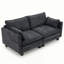 Canapés modernes avec rangement USB, canapé en chenille noir compact pour la maison-690837620