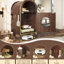 21 Cat Bed And Litter Box Enclosure Two-Level Retreat For Cats Modern Arch Design Material With Non-Slip Metal Covers Space Long-Lasting
