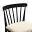 De 2 chaises d'appoint de salle à manger en bois massif noir avec un design rustique et des sièges rembourrés, assemblage simple pour la cuisine ou le coin, 21,84 po de largeur, attrait traditionnel de 25,12 lb, installation rapide-1259729028