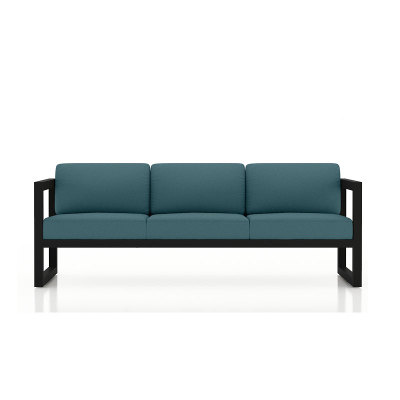 Avion 2 Piece Sofa Set, Canvas Charcoal Sunbrella® Canvas, Black