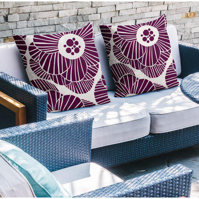 No Decorative Addition Outdoor Reversible Throw Pillow