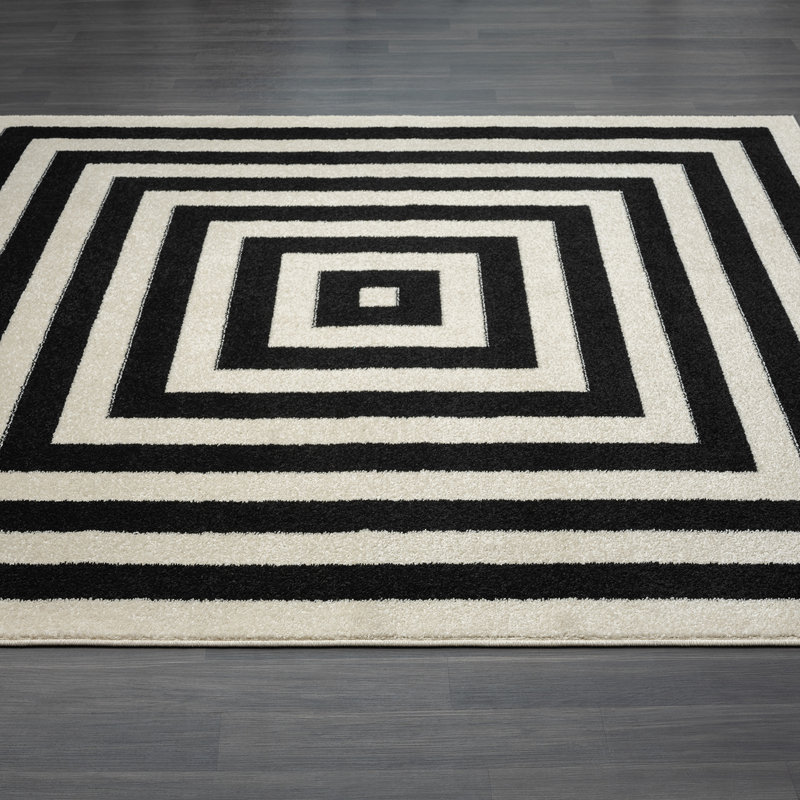 Ahmi Geometric Area Rug, Square 6'7" 