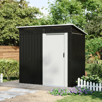 4 x 6FT Metal Pent Roof Garden Tool Shed