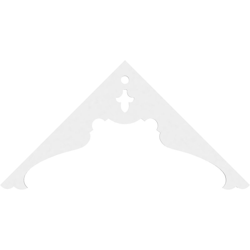 Heath Signature Urethane Gable Pediment, Primed Tan, 36"H x 72"W, 12/12