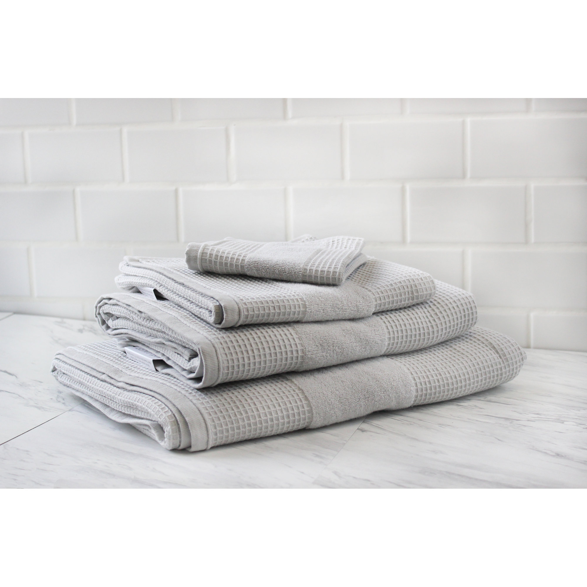Bera Terry Turkish Cotton Towel Set, Gray