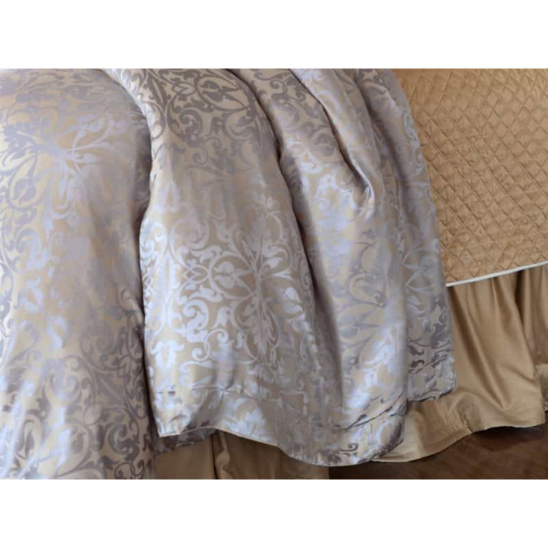 Jackie Duvet Cover, Champagne, Queen Duvet Cover