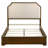 Leonide Brown Cherry / Cream Panel Bed