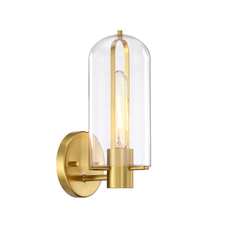 Dewaun Steel Armed Sconce, Brushed Gold