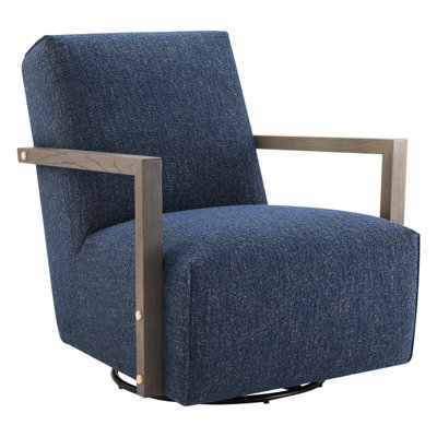 Ricki Wood Arm Swivel Accent Chair