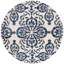 Tapis oriental ivoire / bleu marine en laine touffeté à la main Oakton-22226415