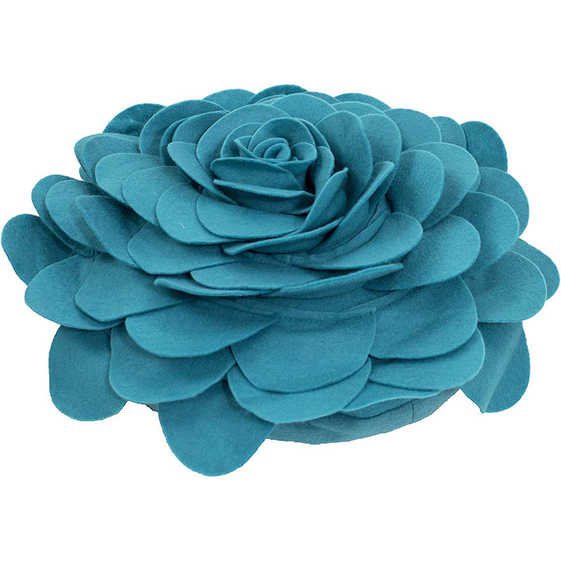  Housse de coussin en polyester, 13 po x 13 po, Housse de coussin seulement - sans coussin, Bleu sarcelle