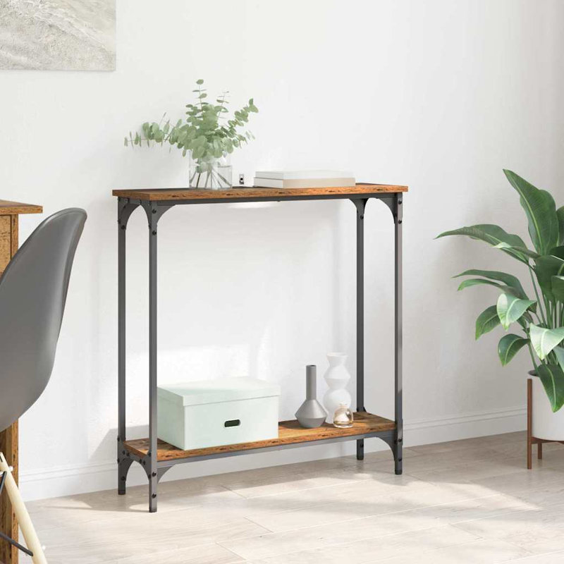 Console Table, Old Wood, 75cm H x 75cm W x 22.5cm D