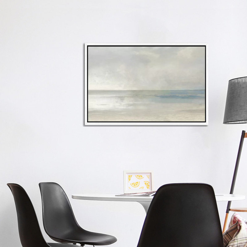 Pastel Seascape III 1 Piece Wall Art on Canvas, 101.6 cm H x 66.04 cm W, White Framed