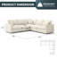 Canapé modulaire pour canapé de salon Ovaish 95,4 po, canapé Cloud, canapé modulaire en forme de L-22925161-3923124