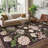 Floral Machine Washable Area Rugs for Living Room Bedroom Soft Non-Slip Vintage Dining Room Rug Low Pile Botanical Floor Carpet for Kids Room Classroom-905521951