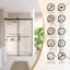 Belizzi 56" W x 76" H By Pass Frameless Exposed Roller Shower Door in Matte Black with Clear Glass