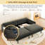 Canapé-lit convertible 4 places en chenille moderne avec rangement, port USB et coussin 2 en 1 pour salon, appartement, chambre à coucher-144891620