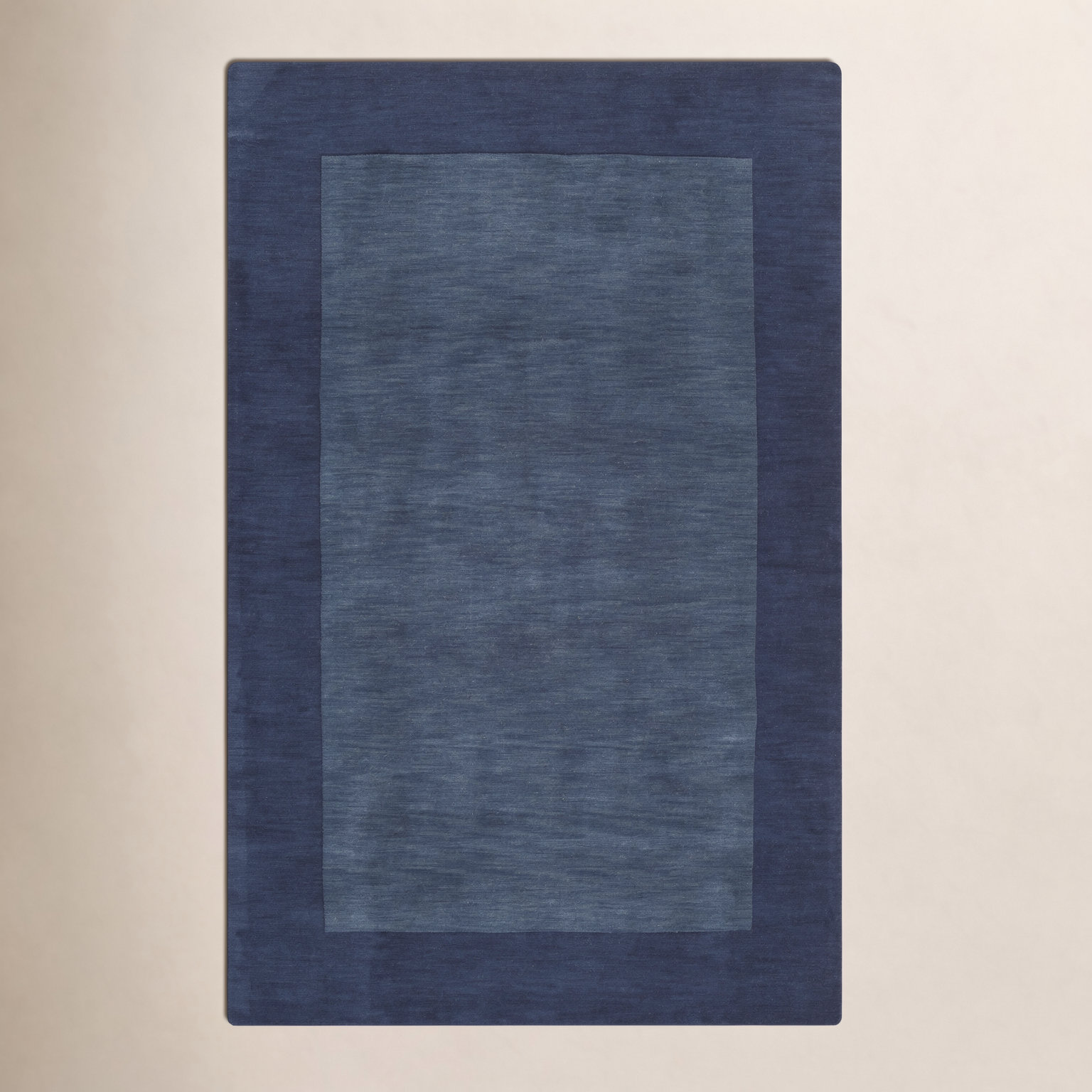 Dolma Navy Hand-Loomed Wool Rug, Rectangle 8' x 11'