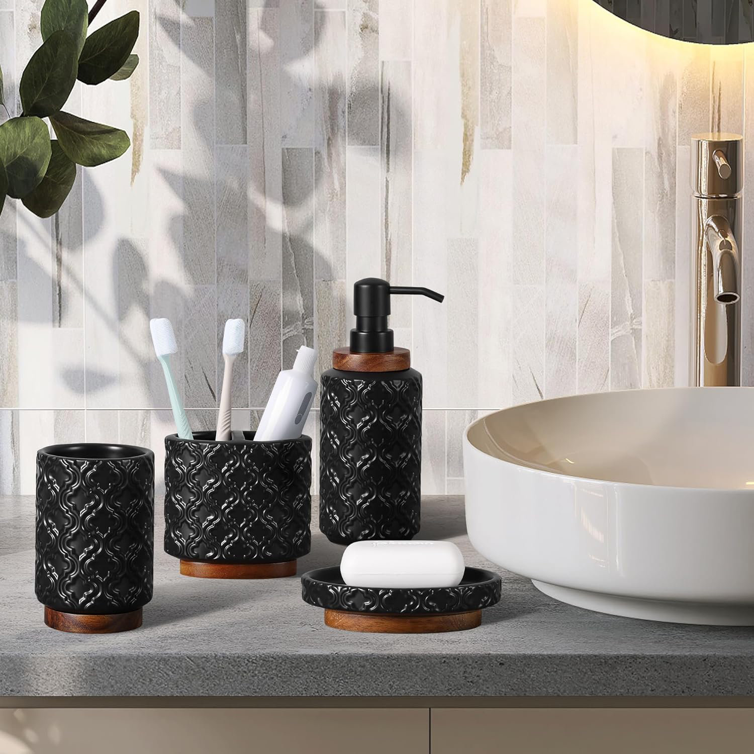Red Barrel Studio® Nathinel Bathroom Accessory Set | Wayfair