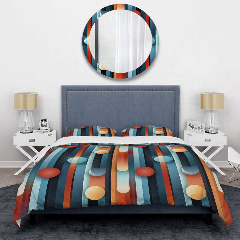 Ensemble de housse de couette en microfibre orange / orange, Housse de couette pour très grand lit et 2 très