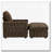 42" Oversized Upholstered  Sleeper Chair Chaise Lounge with Storage Ottoman and Armrests,Cup Holders-1046131606