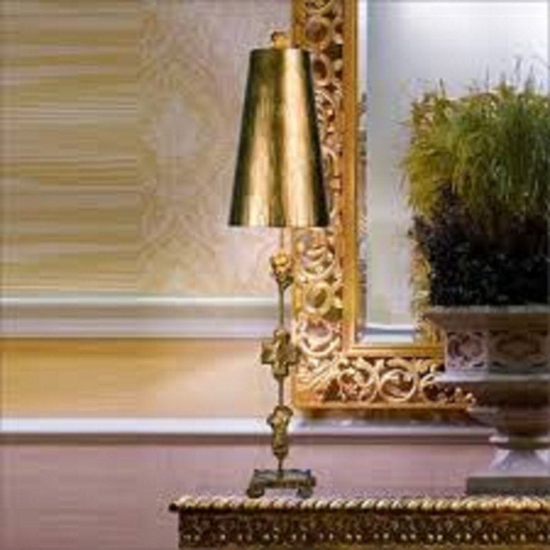 Fragment 40" Table Lamp, Aged Gold