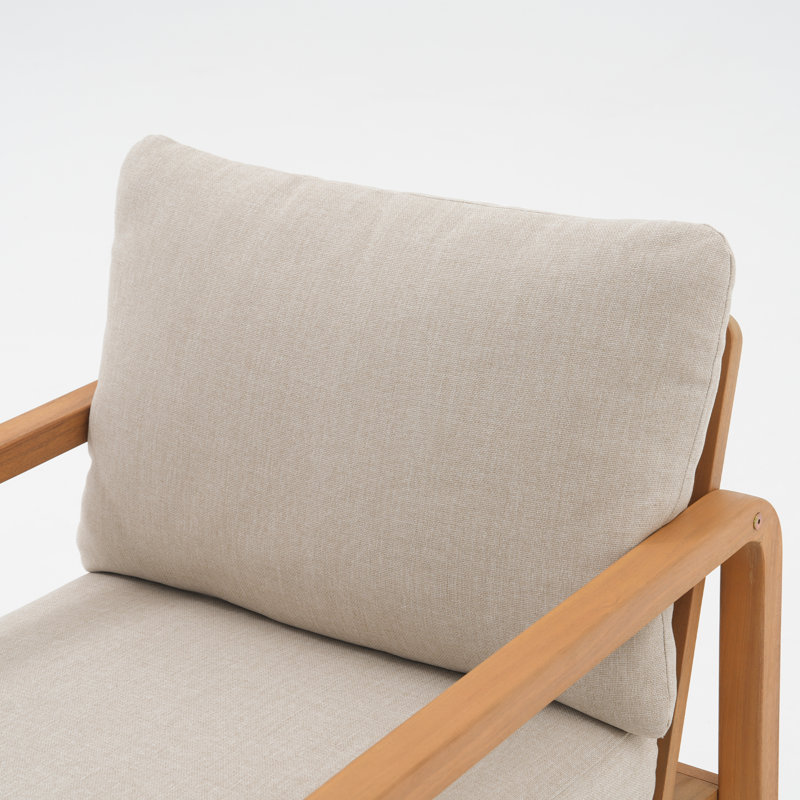 Chaise de patio d'extérieur avec coussins